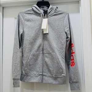 women’s adidas essentials linear full zip hoodie